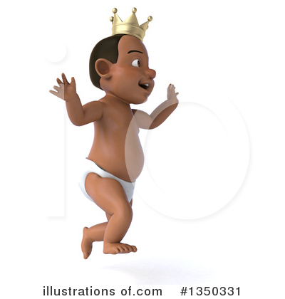 Royalty-Free (RF) Black Baby Clipart Illustration by Julos - Stock Sample #1350331