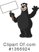 Black Bear School Mascot Clipart #1366924 by Mascot Junction