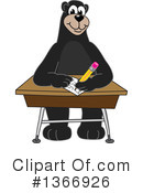 Black Bear School Mascot Clipart #1366926 by Mascot Junction