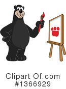 Black Bear School Mascot Clipart #1366929 by Mascot Junction