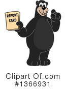 Black Bear School Mascot Clipart #1366931 by Mascot Junction