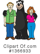 Black Bear School Mascot Clipart #1366933 by Mascot Junction