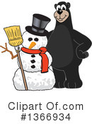 Black Bear School Mascot Clipart #1366934 by Mascot Junction