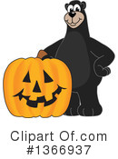 Black Bear School Mascot Clipart #1366937 by Mascot Junction