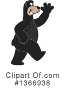 Black Bear School Mascot Clipart #1366938 by Mascot Junction