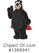 Black Bear School Mascot Clipart #1366941 by Mascot Junction