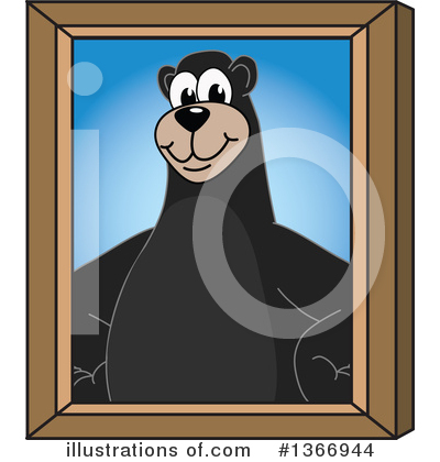 Black Bear School Mascot Clipart #1366944 by Mascot Junction