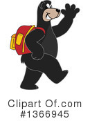 Black Bear School Mascot Clipart #1366945 by Mascot Junction