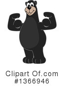 Black Bear School Mascot Clipart #1366946 by Mascot Junction