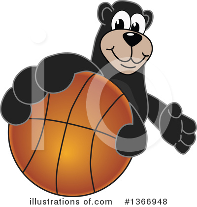 Black Bear School Mascot Clipart #1366948 by Toons4Biz