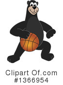 Black Bear School Mascot Clipart #1366954 by Mascot Junction