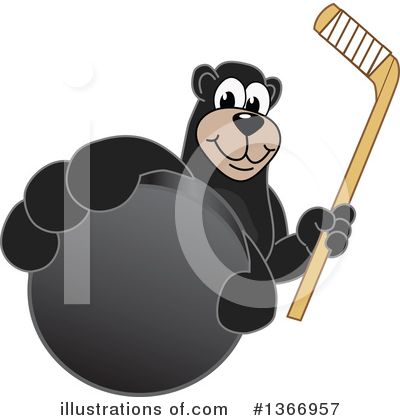 Black Bear School Mascot Clipart #1366957 by Toons4Biz