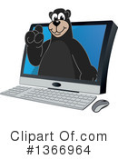Black Bear School Mascot Clipart #1366964 by Mascot Junction
