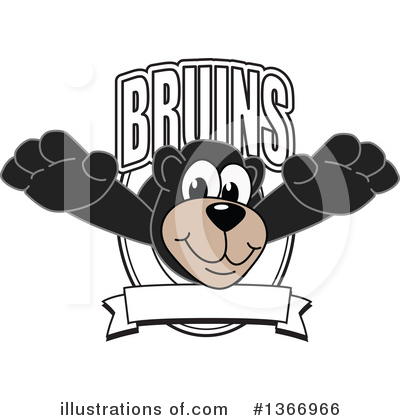 Black Bear School Mascot Clipart #1366966 by Toons4Biz
