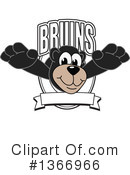 Black Bear School Mascot Clipart #1366966 by Mascot Junction