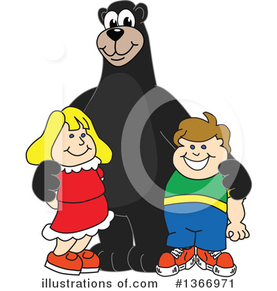 Black Bear School Mascot Clipart #1366971 by Toons4Biz