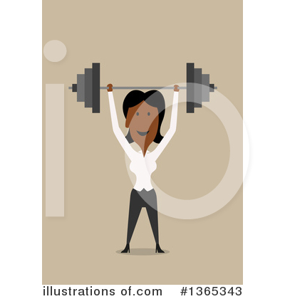 Royalty-Free (RF) Black Business Woman Clipart Illustration by Vector Tradition SM - Stock Sample #1365343