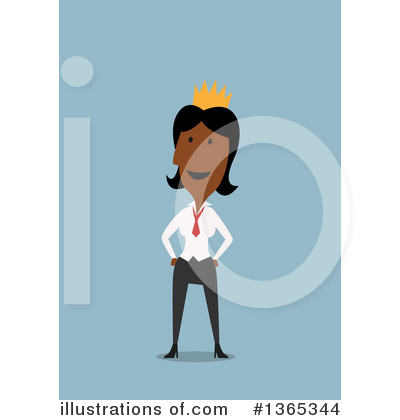 Black Business Woman Clipart #1365344 by Vector Tradition SM
