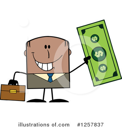 Royalty-Free (RF) Black Businessman Clipart Illustration by Hit Toon - Stock Sample #1257837