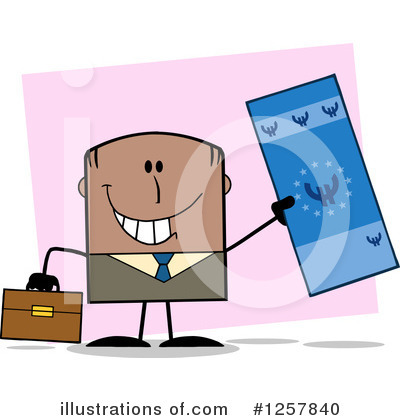 Royalty-Free (RF) Black Businessman Clipart Illustration by Hit Toon - Stock Sample #1257840