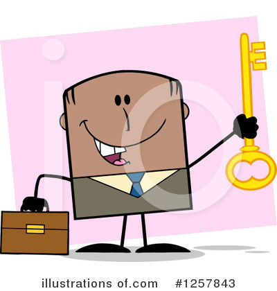 Royalty-Free (RF) Black Businessman Clipart Illustration by Hit Toon - Stock Sample #1257843