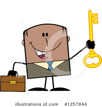 Royalty-Free (RF) Black Businessman Clipart Illustration by Hit Toon - Stock Sample #1257844