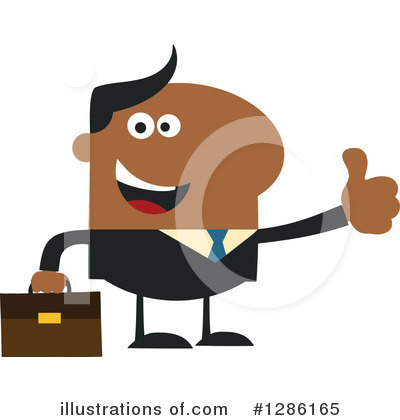 Royalty-Free (RF) Black Businessman Clipart Illustration by Hit Toon - Stock Sample #1286165