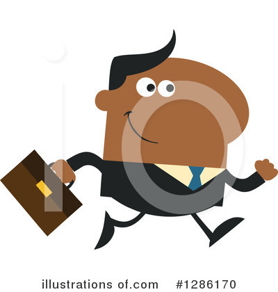 Royalty-Free (RF) Black Businessman Clipart Illustration by Hit Toon - Stock Sample #1286170