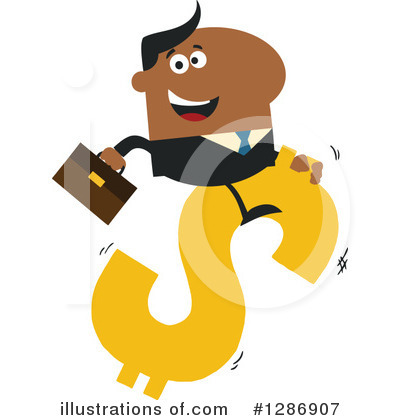 Royalty-Free (RF) Black Businessman Clipart Illustration by Hit Toon - Stock Sample #1286907