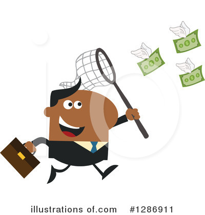 Royalty-Free (RF) Black Businessman Clipart Illustration by Hit Toon - Stock Sample #1286911