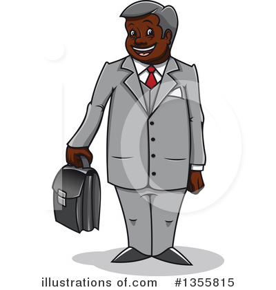 Royalty-Free (RF) Black Businessman Clipart Illustration by Vector Tradition SM - Stock Sample #1355815