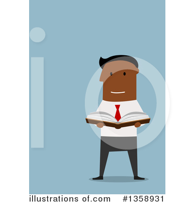 Royalty-Free (RF) Black Businessman Clipart Illustration by Vector Tradition SM - Stock Sample #1358931