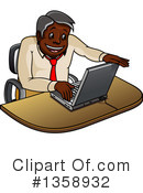 Black Businessman Clipart #1358932 by Vector Tradition SM