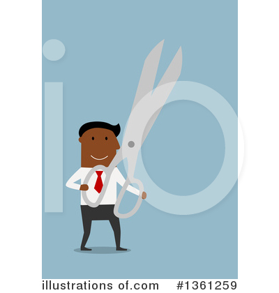 Royalty-Free (RF) Black Businessman Clipart Illustration by Vector Tradition SM - Stock Sample #1361259
