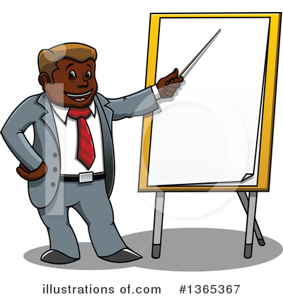 Royalty-Free (RF) Black Businessman Clipart Illustration by Vector Tradition SM - Stock Sample #1365367
