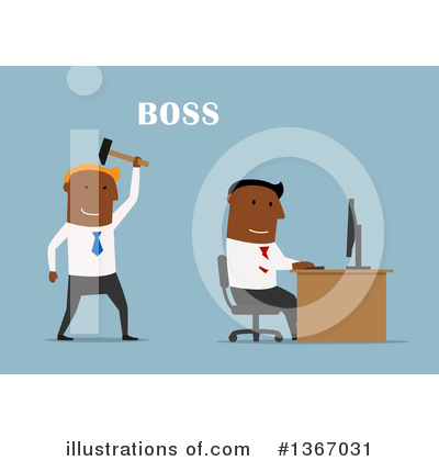 Royalty-Free (RF) Black Businessman Clipart Illustration by Vector Tradition SM - Stock Sample #1367031