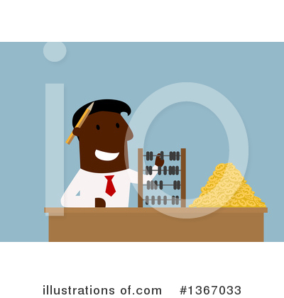 Royalty-Free (RF) Black Businessman Clipart Illustration by Vector Tradition SM - Stock Sample #1367033