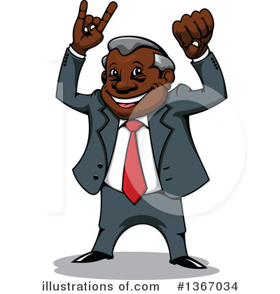 Royalty-Free (RF) Black Businessman Clipart Illustration by Vector Tradition SM - Stock Sample #1367034