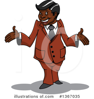 Royalty-Free (RF) Black Businessman Clipart Illustration by Vector Tradition SM - Stock Sample #1367035