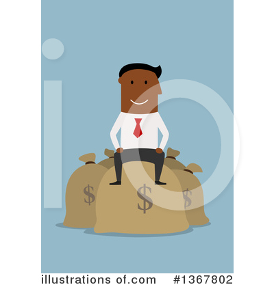 Royalty-Free (RF) Black Businessman Clipart Illustration by Vector Tradition SM - Stock Sample #1367802