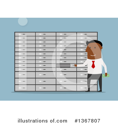 Royalty-Free (RF) Black Businessman Clipart Illustration by Vector Tradition SM - Stock Sample #1367807