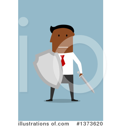 Royalty-Free (RF) Black Businessman Clipart Illustration by Vector Tradition SM - Stock Sample #1373620
