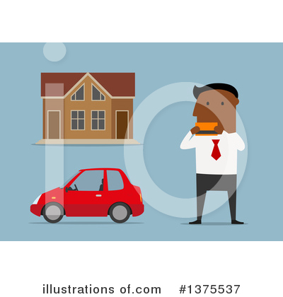 Royalty-Free (RF) Black Businessman Clipart Illustration by Vector Tradition SM - Stock Sample #1375537