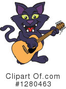 Black Cat Clipart #1280463 by Dennis Holmes Designs