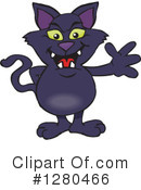 Black Cat Clipart #1280466 by Dennis Holmes Designs