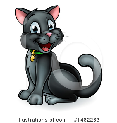 Royalty-Free (RF) Black Cat Clipart Illustration by AtStockIllustration - Stock Sample #1482283