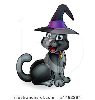 Royalty-Free (RF) Black Cat Clipart Illustration by AtStockIllustration - Stock Sample #1482284