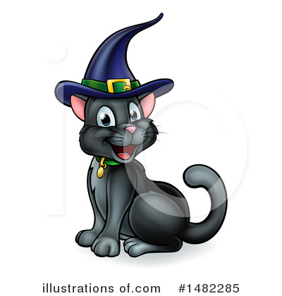 Black Cat Clipart #1482285 by AtStockIllustration
