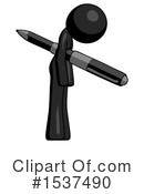 Black Design Mascot Clipart #1537490 by Leo Blanchette