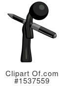 Black Design Mascot Clipart #1537559 by Leo Blanchette